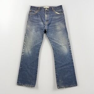 VTG Levis 517 Bootcut Jeans Mens 36x32 (Fits 35x32) Blue Wash Distressed Y2K